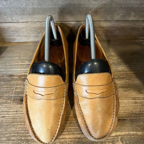Womens Mercanti Florentini Brown Leather Shoes Driving Loafers‎ Size 8 B GUC - Picture 3 of 6